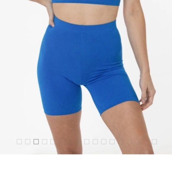 NEW 2 Pack - American Apparel Biker Shorts COTTON SPANDEX in blue - Picture 1 of 5